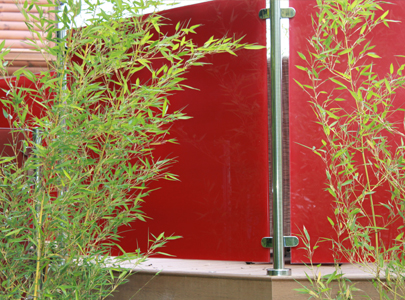 AB Sundecks Steel Red Glass