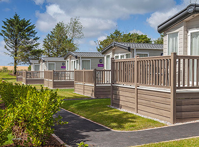 AB Sundecks Picket Panels on raised Decking on a number of Holiday Homes