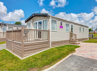 AB Sundecks Picket Panel on raised decking on a holiday home